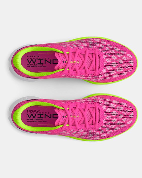 女士UA Flow Velociti Wind 2 CN跑鞋 in Pink image number 2